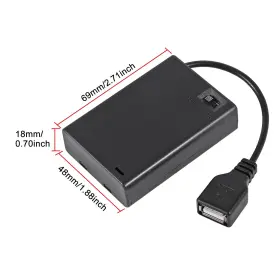 687117731920 ACEIRMC Battery Holder Usb Female Socket Box #2