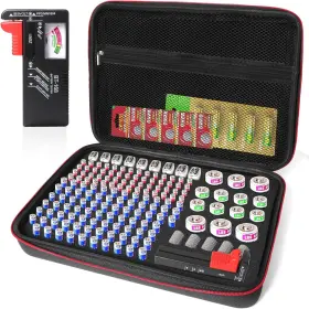Ad-batry-b ADEHOEI Battery Storage Organizer Tester