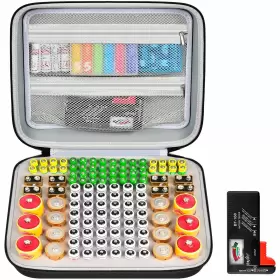 725983354574 AGAINMORE Battery Organizer Storage Holder Box