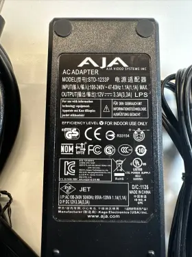 STD-1233P AJA Video Ac Adapter Pin #2