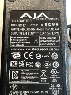 STD-1233P AJA Video Ac Adapter Pin #3