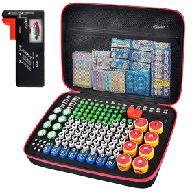 733424353017 ALKOO Battery Organizer Holder Storage Box
