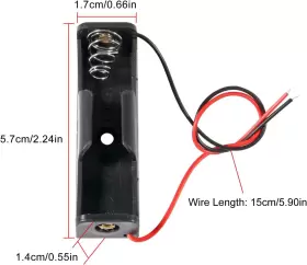 689848967081 AOBAO Single Battery Holder Box Leads #2