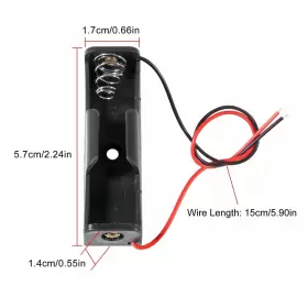 701715495555 AOBAO Single Battery Holder Box Leads #2