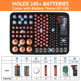CASE-2 ARKEILIY Battery Organizer Storage Tester Waterproof #3