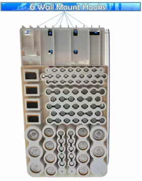 613497957230 BATTERY Organizer Storage Holder Caddy Wall #3