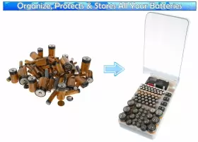 613497957230 BATTERY Organizer Storage Holder Caddy Wall