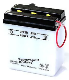 6N6-1D-2 BULBSANDBATTERIES Power Battery Sport