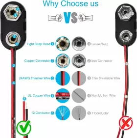 10-9VDCK-I-SL CHANZON Wires Battery Connector #2