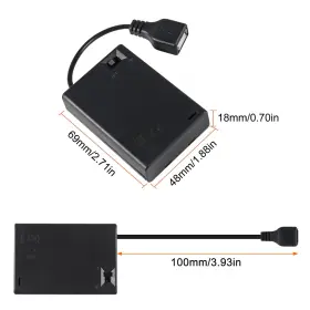 687117710543 COLIAO Battery Holder Usb Female Socket Box Hold #3