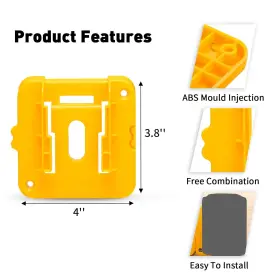 752811407706 CRTBELFY Pack Battery Mount Holder Dewalt #2