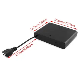 729388726653 DGZZI Usb Female Socket Battery Box Holder Onoff #3