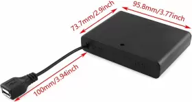 USBFSBCBH-6AA-1 DGZZI Usb Female Socket Battery Box Holder #3