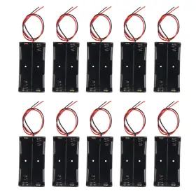 Diann 687117701695 10pcs 18650 Battery Holder 2 Slots 3.7v Lithium Case Connector