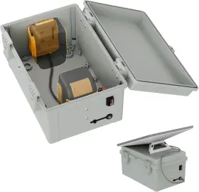 Eazuse Zq-kg20x30x17-de-dc2.1 Starlink Mini Dual De.walt Battery Pack Adapter Case With Dc Female Plug And Swi