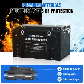 810127131668 ECO-WORTHY Battery Fireproof Cover Safe Bag #3
