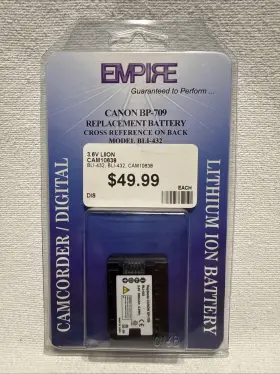 Empire Bli-432 Replacement Li-ion Battery Canon Bp-709 718 727 Vixia New
