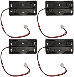 Ex Electronix Express 735263811833 4 Pack Aa Battery Holder With Jst Connector Holds 2 Ba