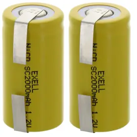 EBC-323-1 EXELL BATTERY Subc Nicd Rechargeable Tabs