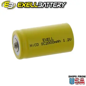 EBC-323 EXELL BATTERY Subc Nicd Top Rechargeable #2