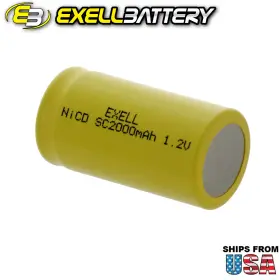 EBC-323 EXELL BATTERY Subc Nicd Top Rechargeable #3