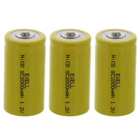 EBC-323 EXELL BATTERY Subc Nicd Top Rechargeable