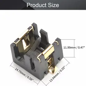 180551478351 FIELECT Horizontal Coin Battery Holder Soldering #2