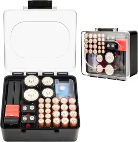445039716745 FULLCASE Battery Storage Organizer Box Holder