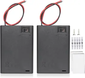 445020454441 GOWEEWON Battery Holder Pack Leads Switch Vo