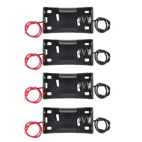 Hrsyyl 780461415086 4pcs D Cell Battery Holder 1.5v Size Case Container With Wire