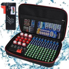 445025296206 KEABYS Battery Organizer Storage Holder Tester