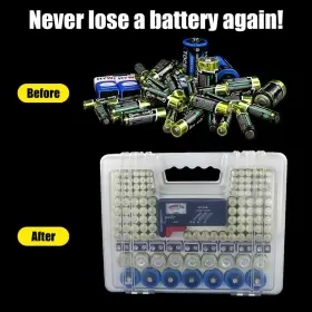 726954904071 KF-VALUE Battery Organizer Storage Tester Box #3