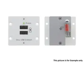 W-2UC KRAMER Wall Plate Dual Usb Charger Outlets