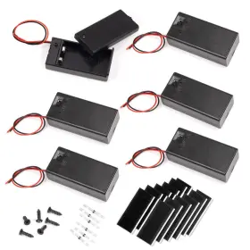 Lampvpath 619470453560 6pc 9v Battery Holder Enclosures With Wire Leads And On/off Switch