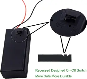 9V-SWITCH-2PC LAMPVPATH Pack Battery Holder Volt #3