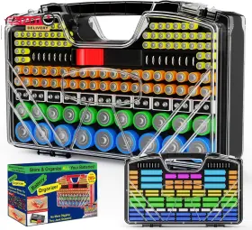 313040092059 LESHZHEN Battery Organizer Storage Holder Box