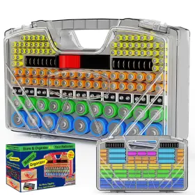 Leshzhen 787439869865 Battery Organizer Storage Holder Box Case With Tester New Ultra-large 285 Ba