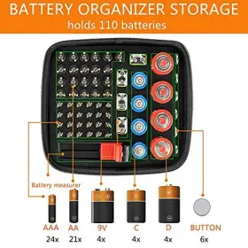 LI2582 LINKIDEA Battery Storage Container Organizer Box Bt #3