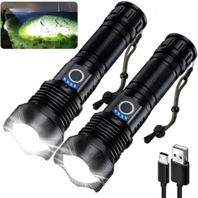 766752915220 MILAOSHU Rechargeable Flashlights High Pack