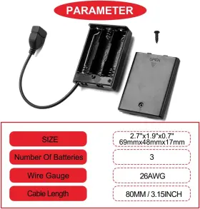 KK-US-178 MKBKLLJY Battery Holder Usb Female Socket Box #2
