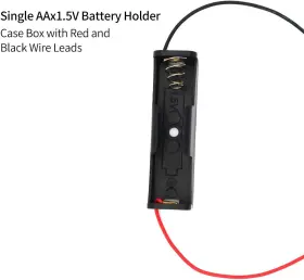 744759591197 MULTICOLOREDLED Single Battery Holder Cord Wire #2
