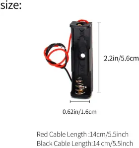 744759591197 MULTICOLOREDLED Single Battery Holder Cord Wire #3