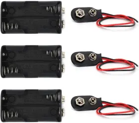 LD1031 MULTICOLOREDLED Battery Holder Box Snap Clip Connect
