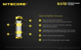 BAT-14500-NITE-NL1475R NITECORE Usb Rechargeable Battery #2