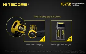 BAT-14500-NITE-NL1475R NITECORE Usb Rechargeable Battery #3