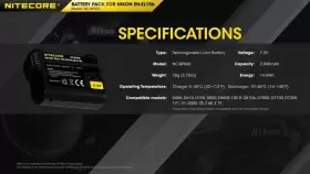 BAT-NITE-NC-BP006 NITECORE Camera Battery Nikon #2