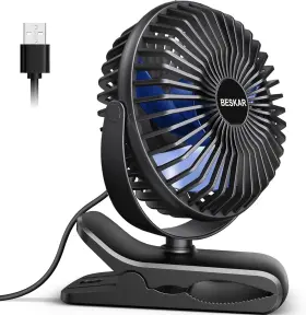 ZLS-E300 Usb Clip Fan Cord Speeds Clamp Desk
