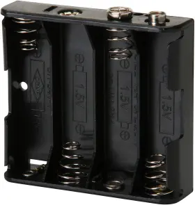 Parts Express 313054983954 Battery Holder For 4 Aa With Standard Snap Connector Bh341
