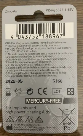 043752188967 POWERONE Hearing Aid Batteries Zinc Air #2