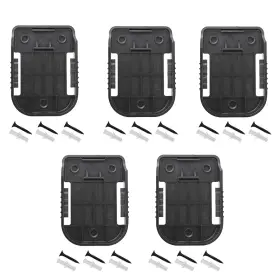 Qinizx Qinizx-mb18cb-5p 5 Packs Battery Wall Mount Storage Shelf 2.36x1.18x1.18inch Black
